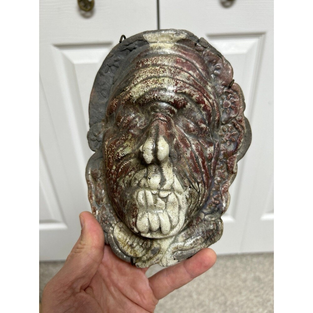 vintage studio art pottery ceramic wall mask